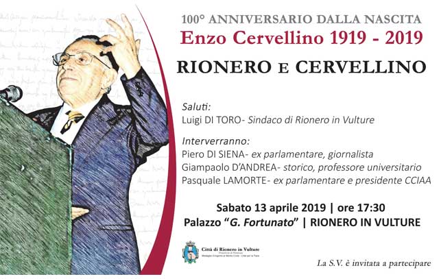 Enzo Cervellino 1919 - 2019. 100° anniversario dalla nascita
