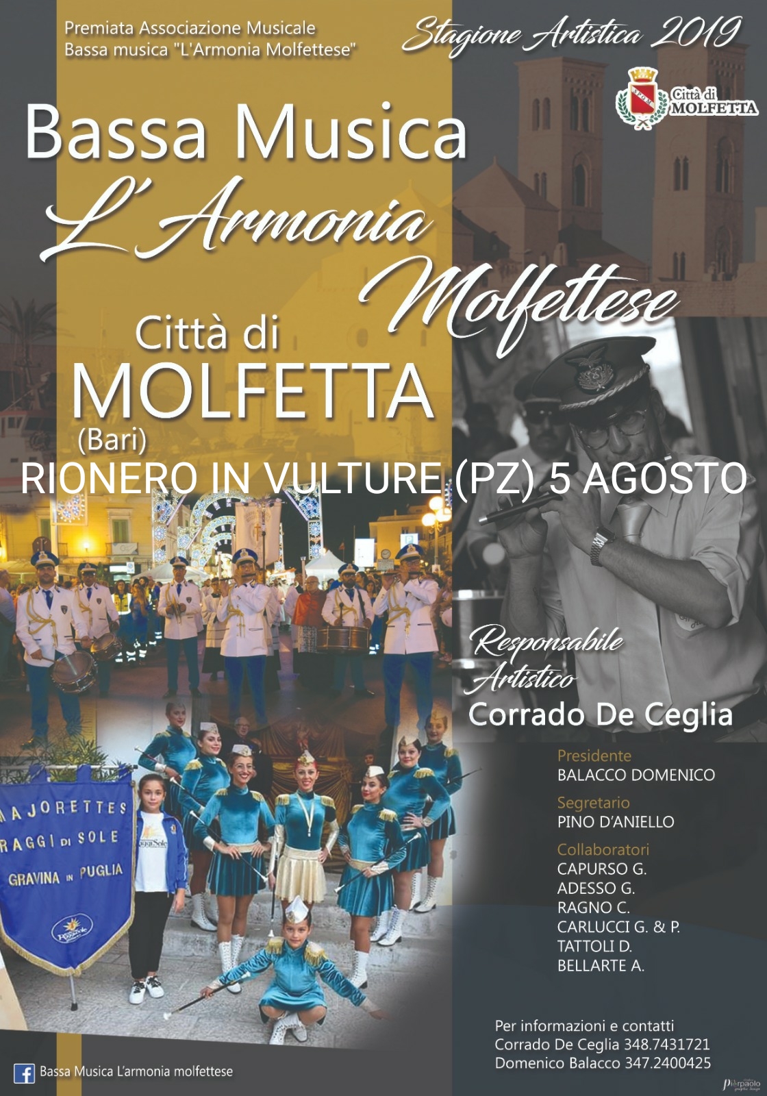 Bassa musica "L'Armonia" Molfettese | Majorettes "Raggi di Sole" di Gravina di Puglia | Commedia in due atti "Scemerentola"