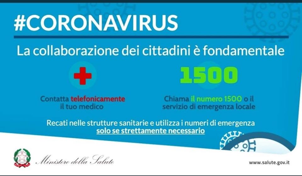 Coronavirus. Comunicazione della task force regionale